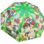 Cartoon-themed-kids-Green-umbrella