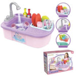 Washing-Up Sink Playset for Kids – Water Circulation Roleplay Toy