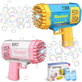40-Hole Bubble Blaster Dual Set – Battery Operated Toy for Kids (2-in-1 Pack)