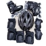 Hard-boot-with-rubber-wheels–Hard-helmet.-Red