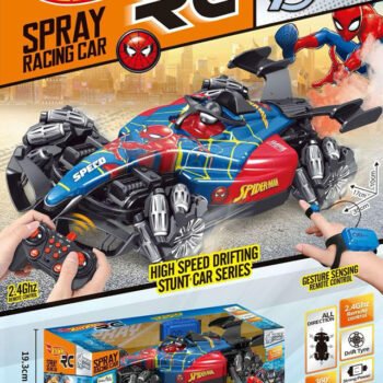 Spider-Man RC Spray Drift Car – Gesture Control, Rechargeable & High-Speed Stunt Toy