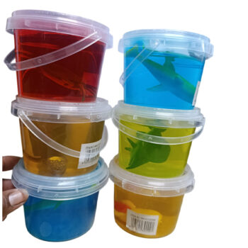 Colorful Slime Tubs with Toy Animals – Sensory Fun for Kids