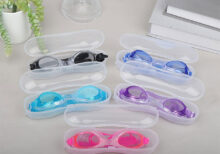 Waterproof Anti-Fog Children’s Swimming Goggles (Blue & Pink) – with Storage Case